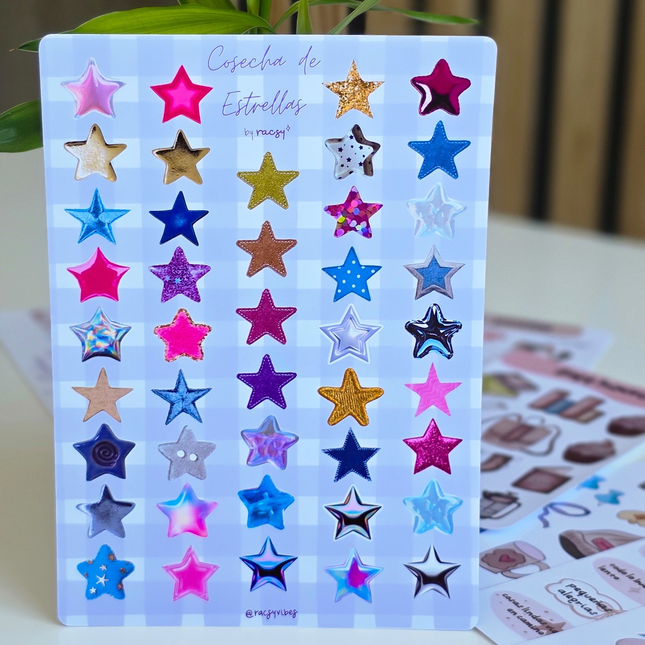 Hojita de stickers Cosecha de estrellas