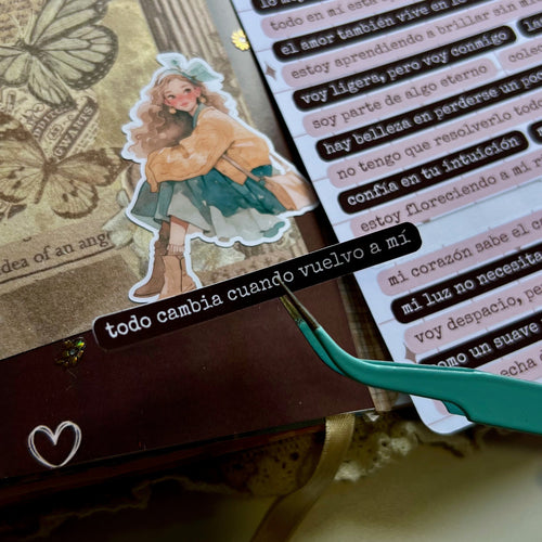 Frases para el alma – Hojita de stickers