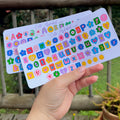 Hojita de stickers Alfabeto cute