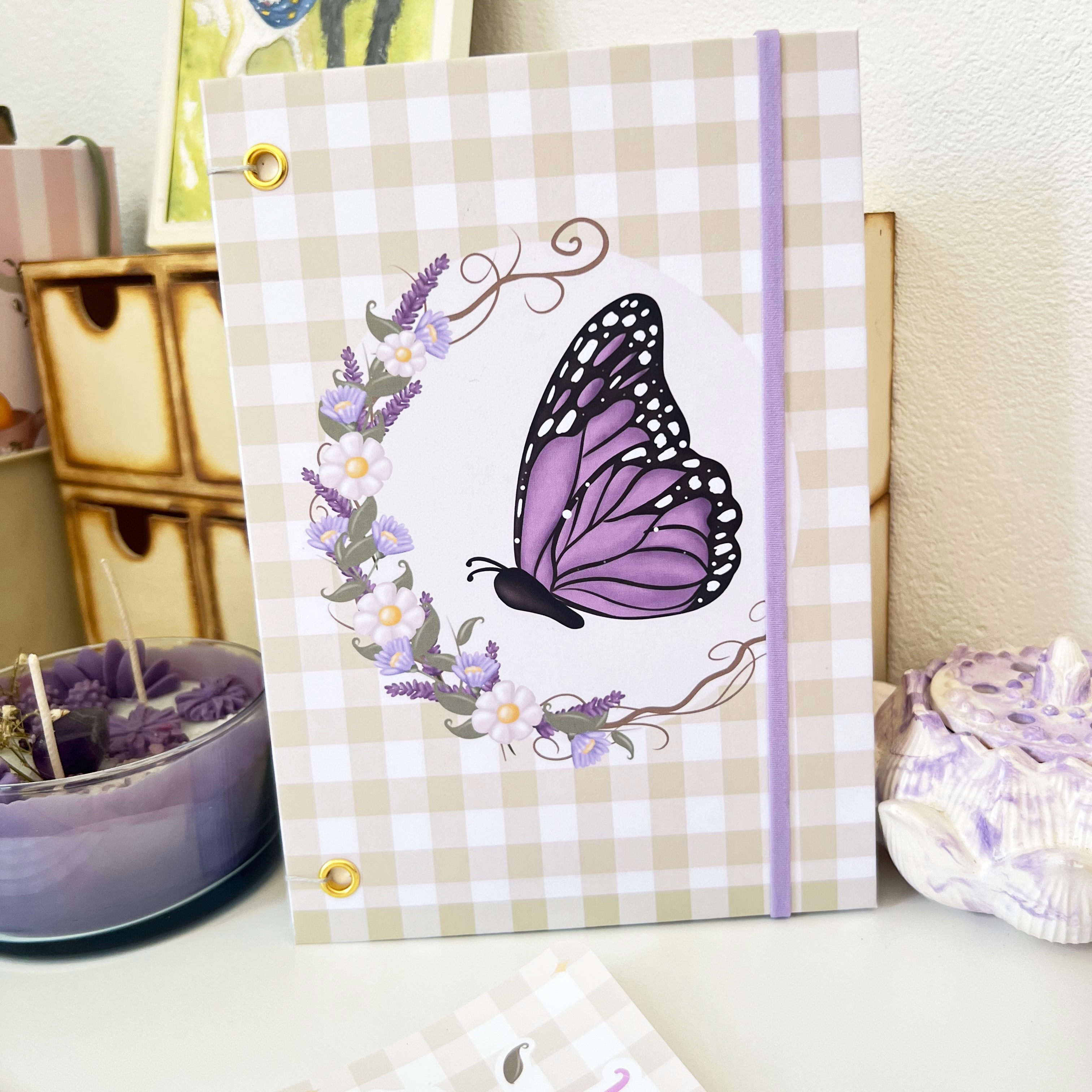 Journal Cosido – Mariposa Lila