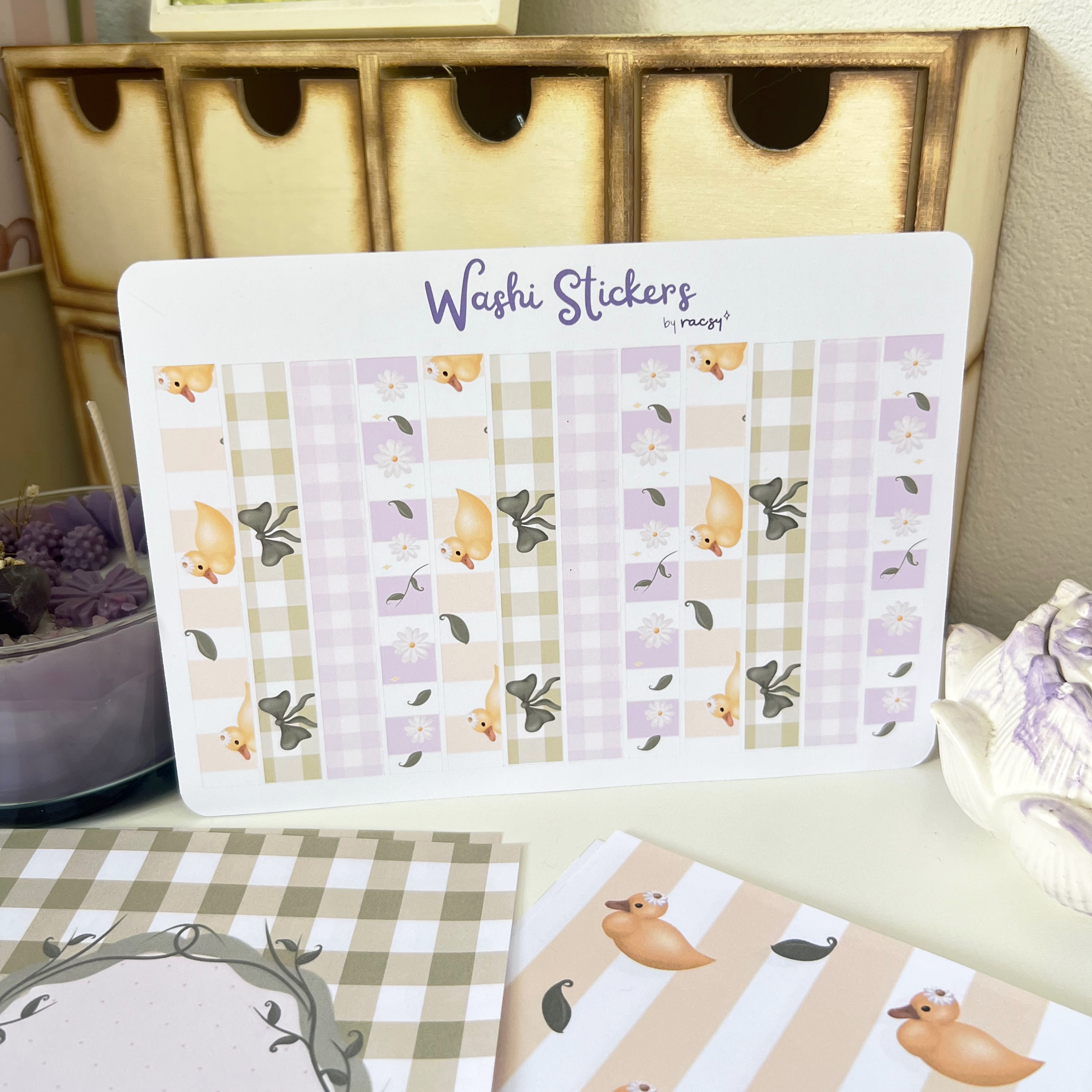 Washi stickers Lavanda y sol