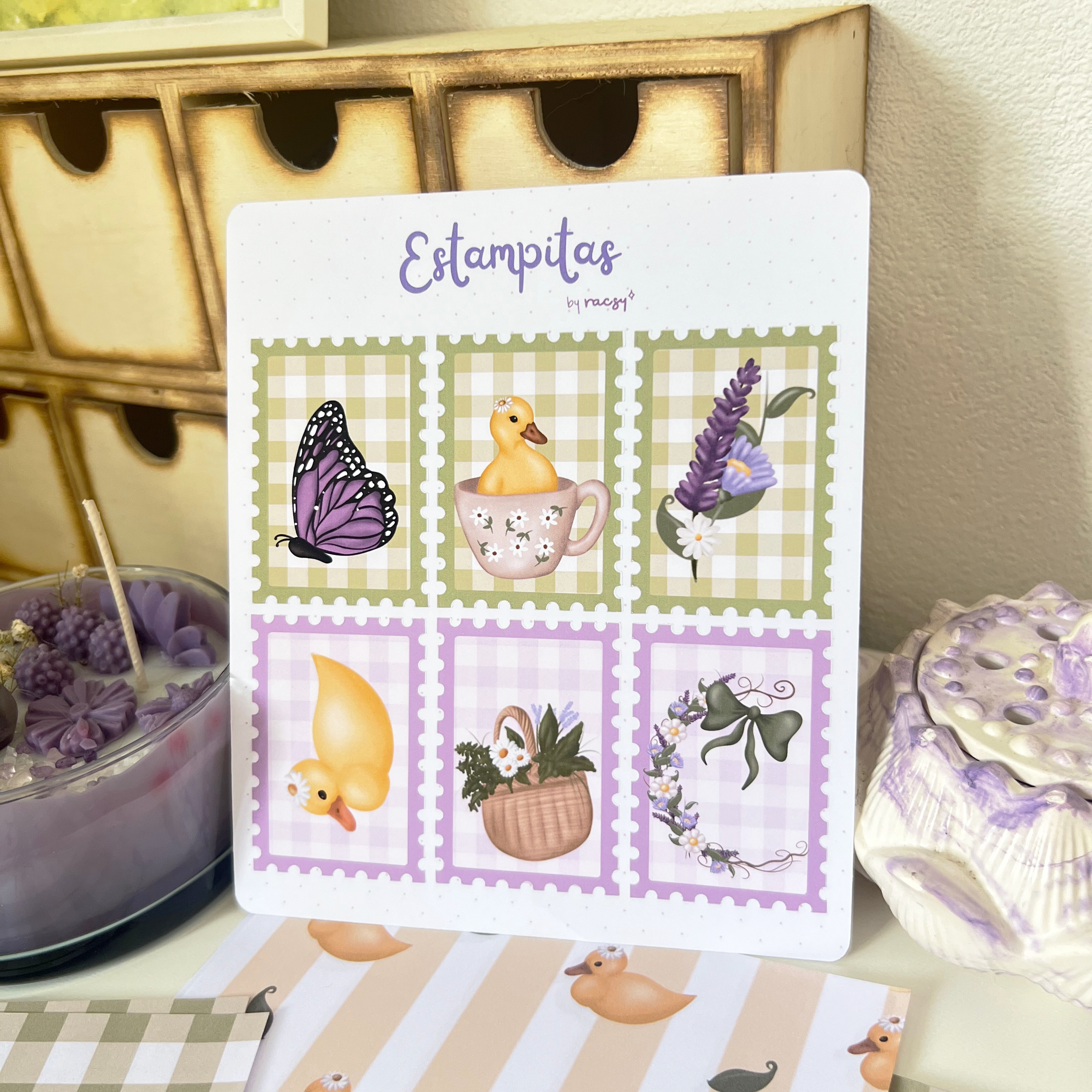 Estampitas Lavanda y sol