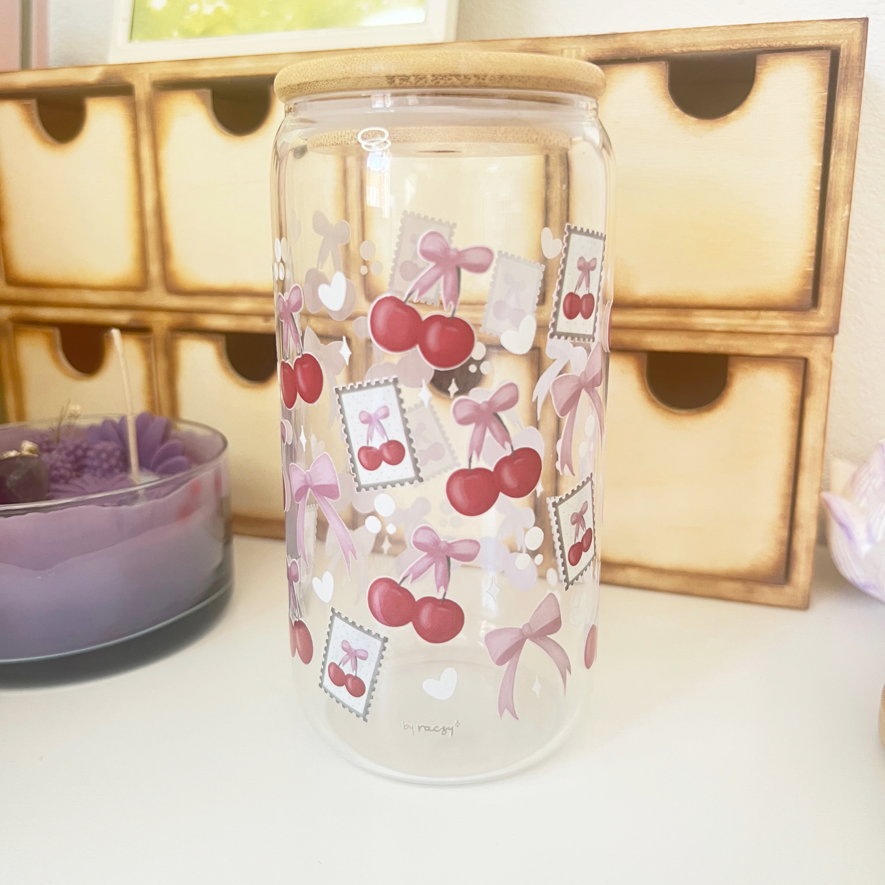 Vaso de Vidrio – Cerezas