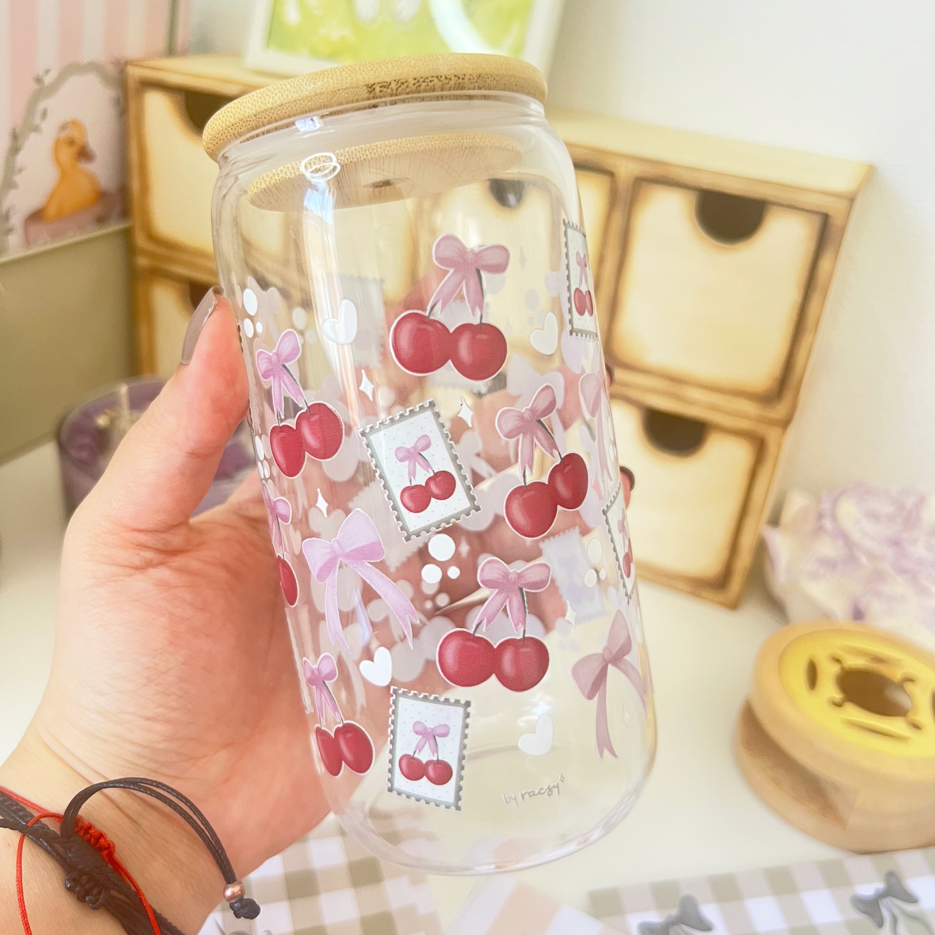 Vaso de Vidrio – Cerezas